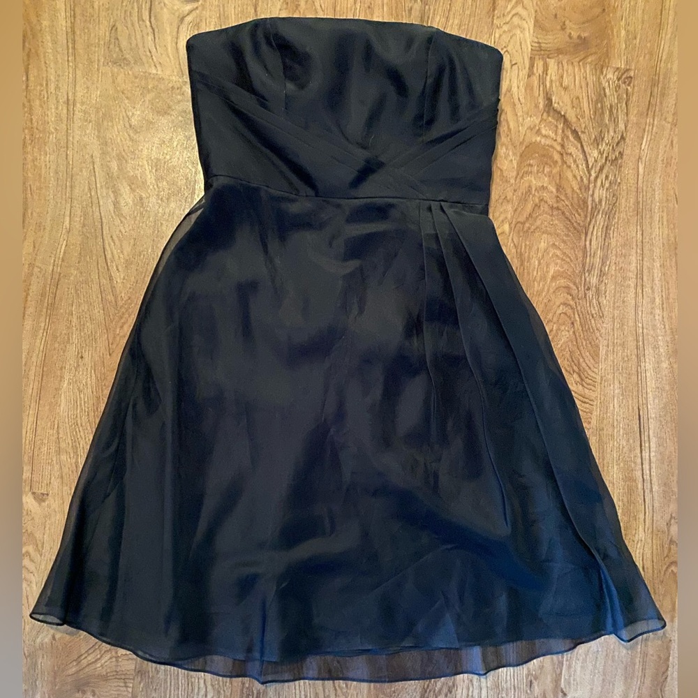 NWT Ann Taylor Silk Strapless Little Black Dress Size 12